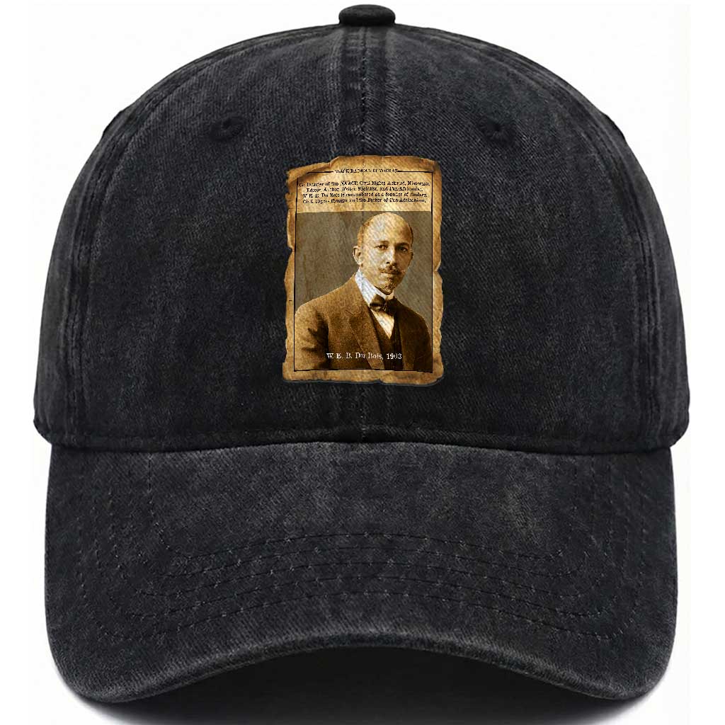 Vintage Newspaper W E B Du Bois Washed Cotton Baseball Cap Civil Rights Pioneer TS12 Print Your Wear