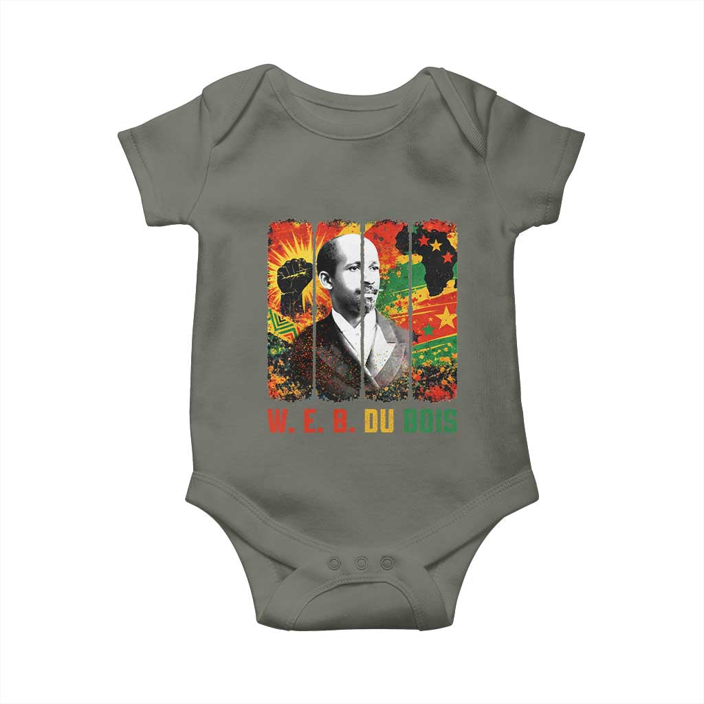 W E B Du Bois Baby Onesie Civil Rights Leader Gift TS12 Military Green Print Your Wear