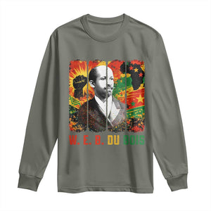 W E B Du Bois Long Sleeve Shirt Civil Rights Leader Gift TS12 Military Green Print Your Wear