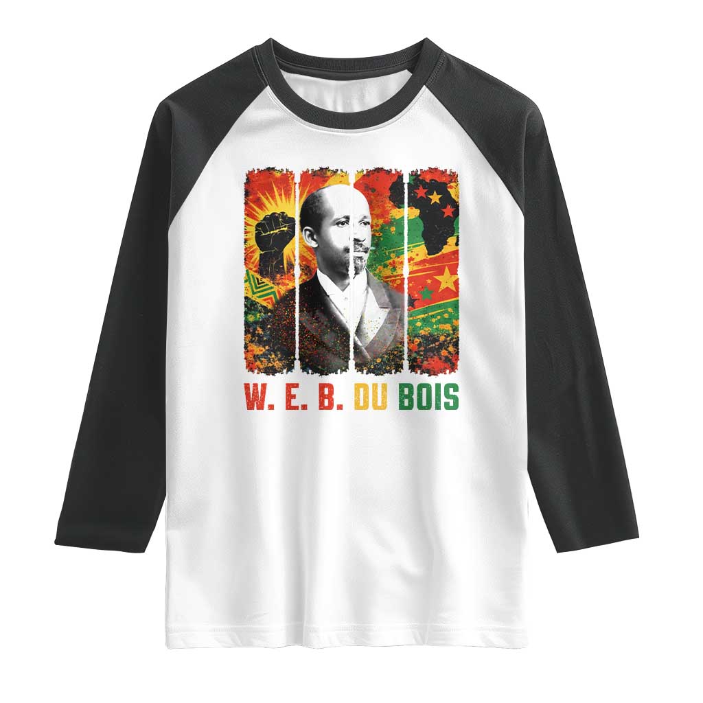 W E B Du Bois Raglan Shirt Civil Rights Leader Gift TS12 White Black Print Your Wear
