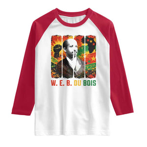 W E B Du Bois Raglan Shirt Civil Rights Leader Gift TS12 White Red Print Your Wear