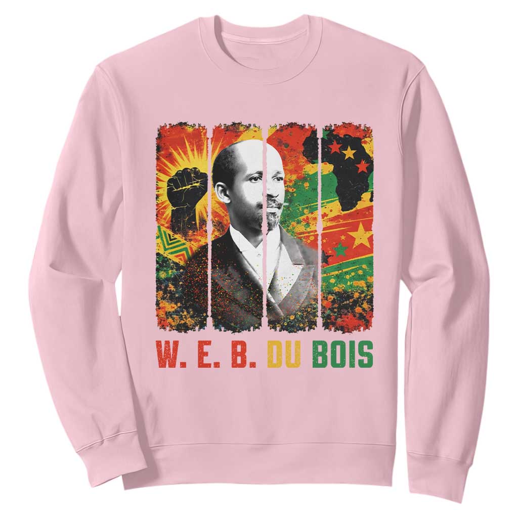 W E B Du Bois Sweatshirt Civil Rights Leader Gift TS12 Light Pink Print Your Wear