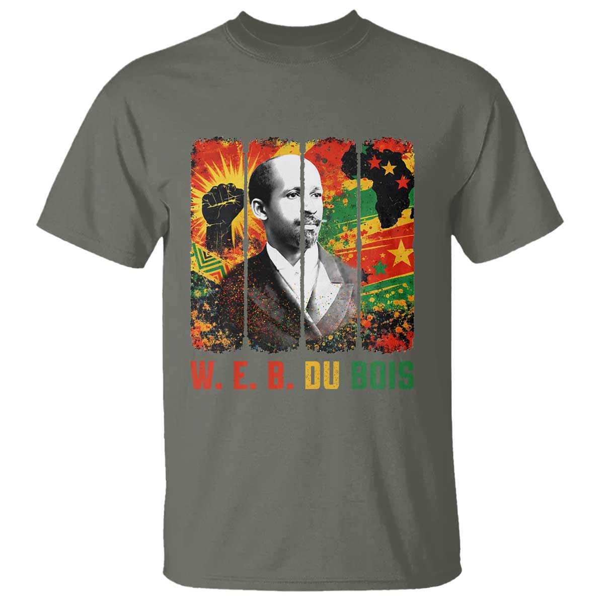 W E B Du Bois T Shirt Civil Rights Leader Gift TS12 Military Green Print Your Wear