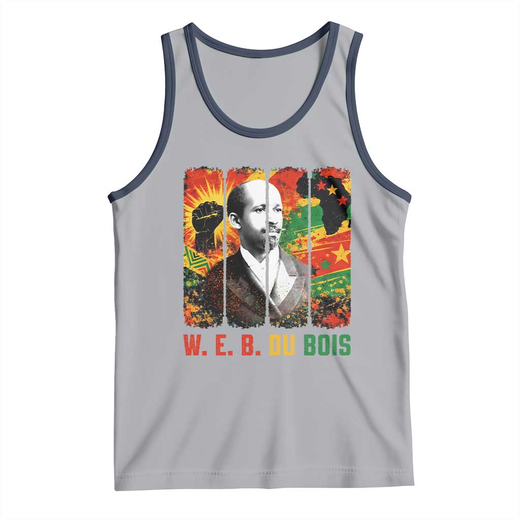 W E B Du Bois Tank Top Civil Rights Leader Gift TS12 Athletic Heather Navy Print Your Wear