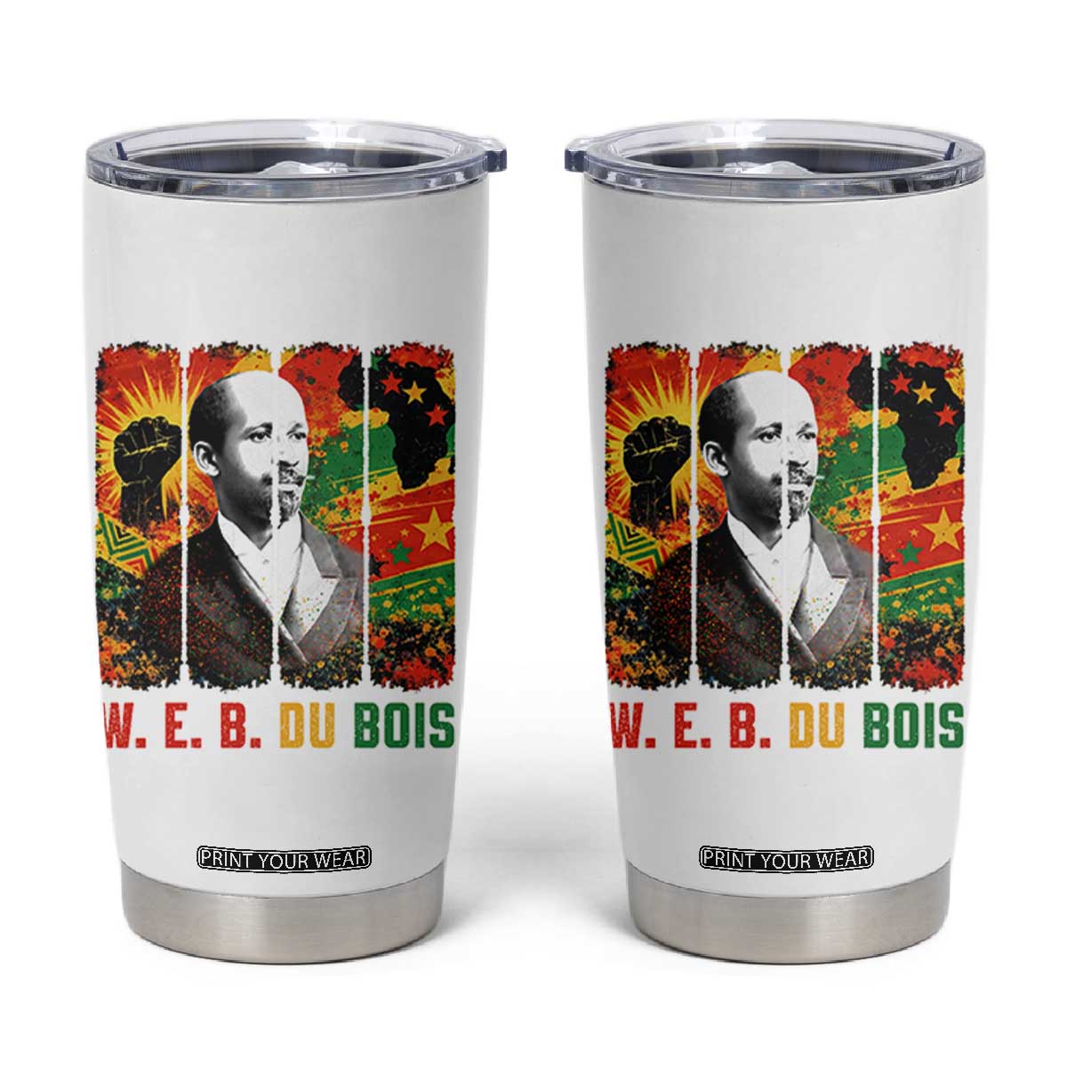 W E B Du Bois Tumbler Cup Civil Rights Leader Gift TS12 White Print Your Wear