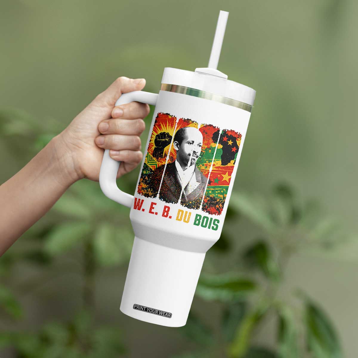 W E B Du Bois Tumbler With Handle Civil Rights Leader Gift TS12 Print Your Wear