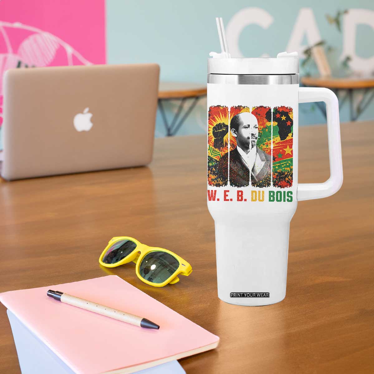 W E B Du Bois Tumbler With Handle Civil Rights Leader Gift TS12 Print Your Wear