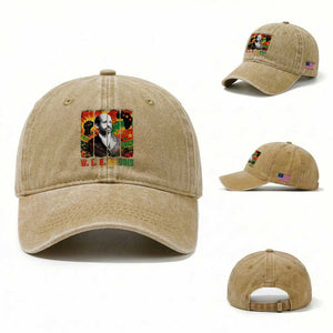 W E B Du Bois Washed Cotton Baseball Cap Civil Rights Leader Gift TS12 Washed Cap Universal Fit Khaki Print Your Wear