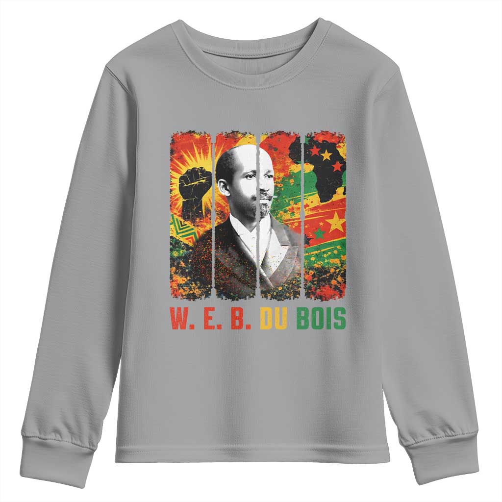 W E B Du Bois Youth Sweatshirt Civil Rights Leader Gift TS12 Sport Gray Print Your Wear