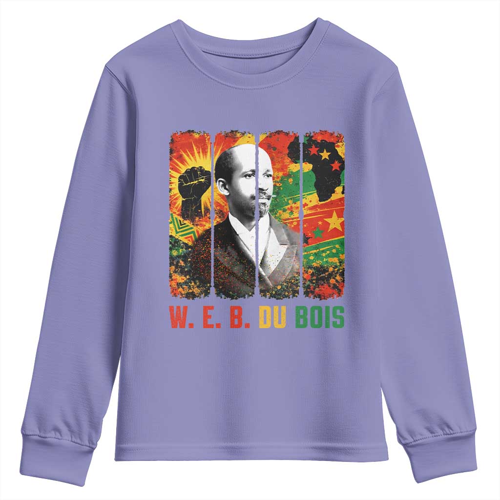 W E B Du Bois Youth Sweatshirt Civil Rights Leader Gift TS12 Violet Print Your Wear