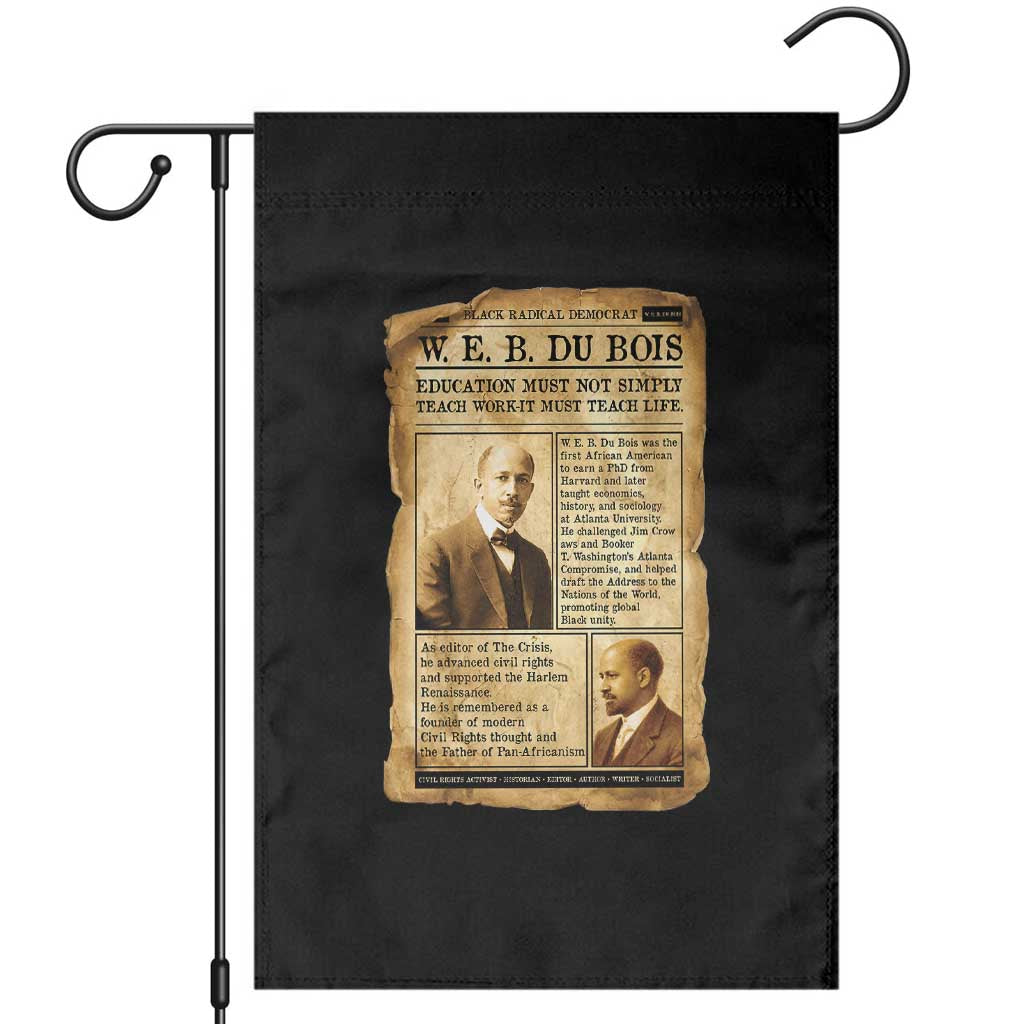 Vintage Newspaper W E B Du Bois Garden Flag African American Scholar TS12 Black Print Your Wear