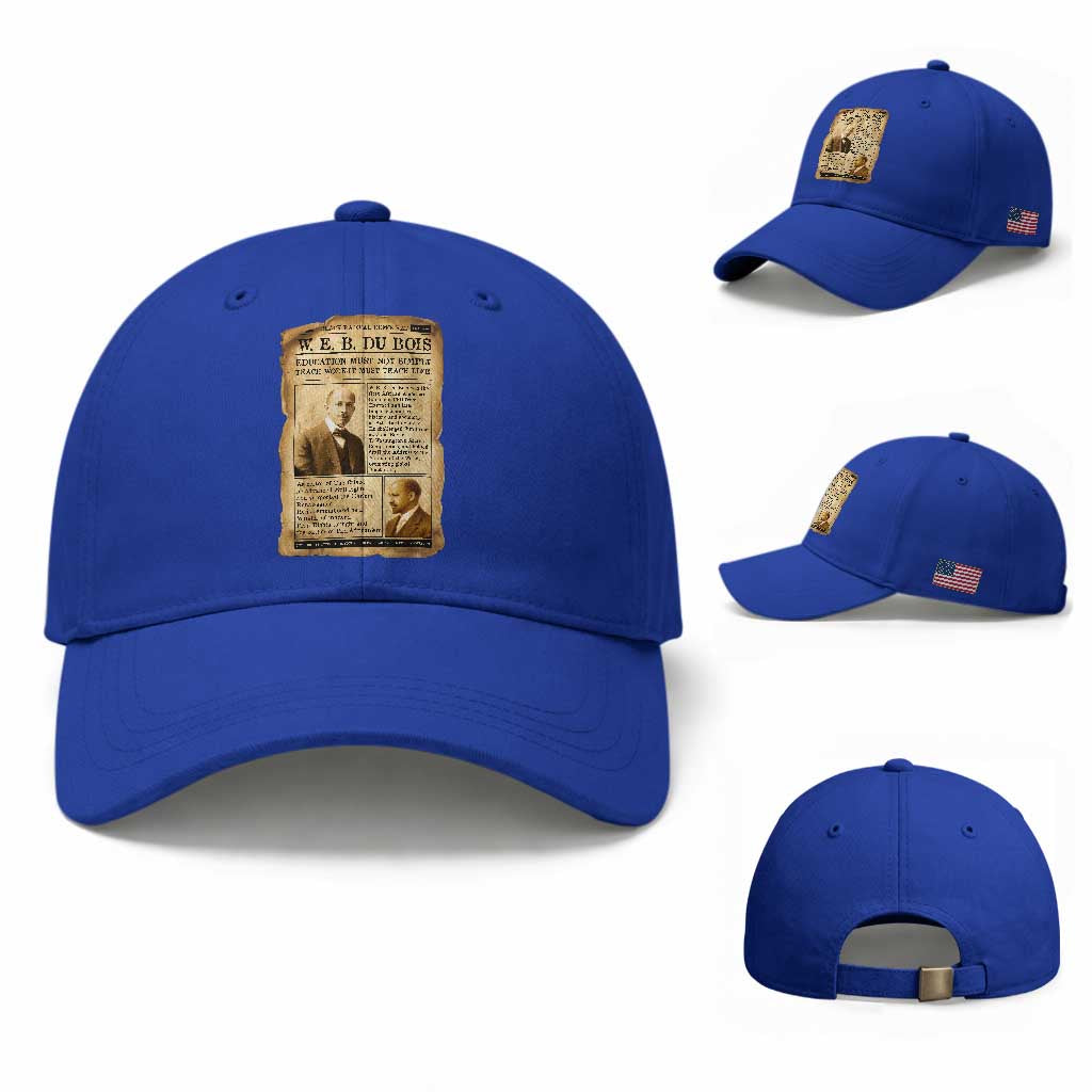 Vintage Newspaper W E B Du Bois Baseball Cap African American Scholar TS12 Baseball Cap Universal Fit Royal Blue Print Your Wear