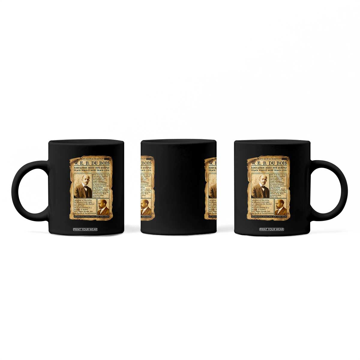 Vintage Newspaper W E B Du Bois Coffee Mug African American Scholar TS12 Print Your Wear