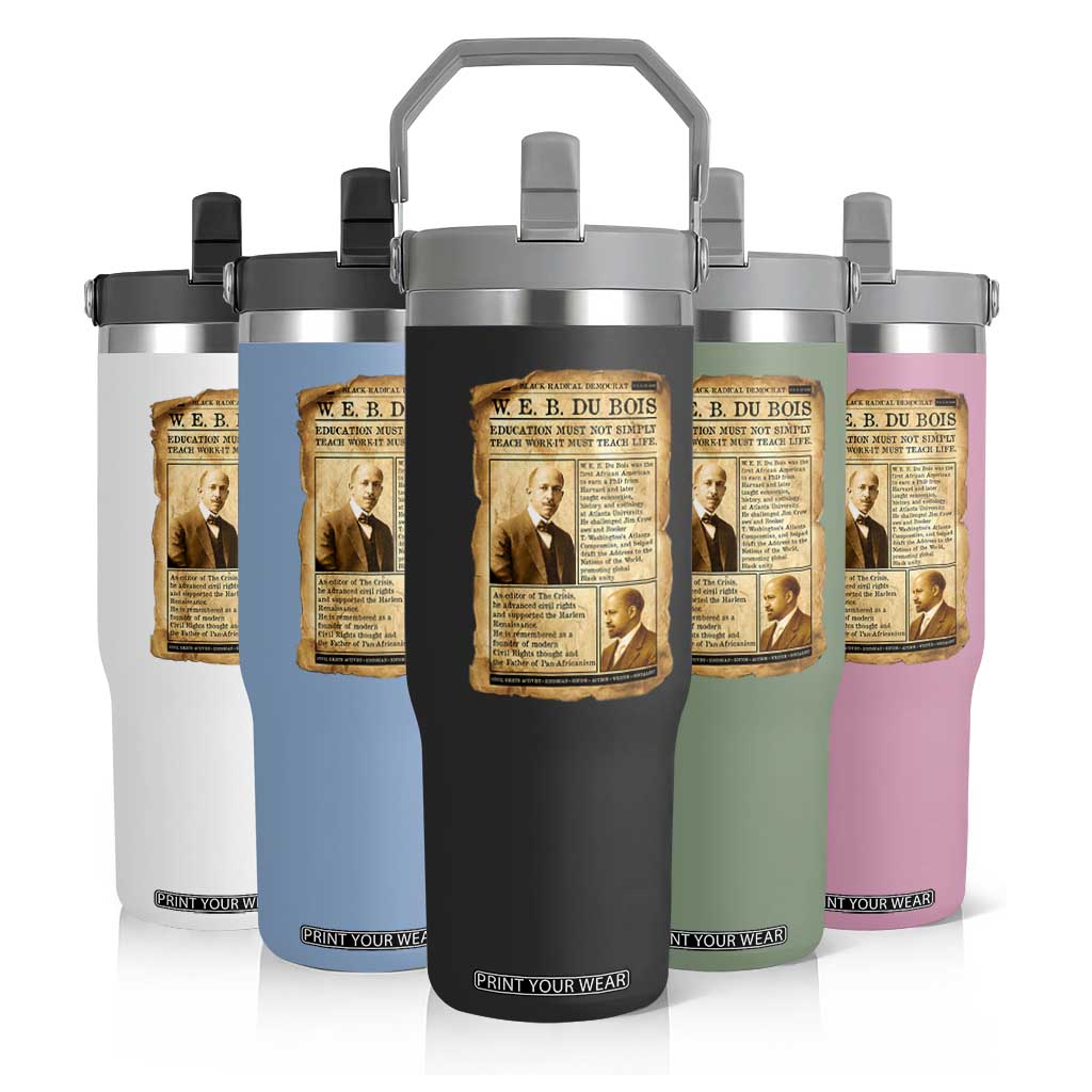 Vintage Newspaper W E B Du Bois Flip Straw Tumbler African American Scholar TS12 Print Your Wear