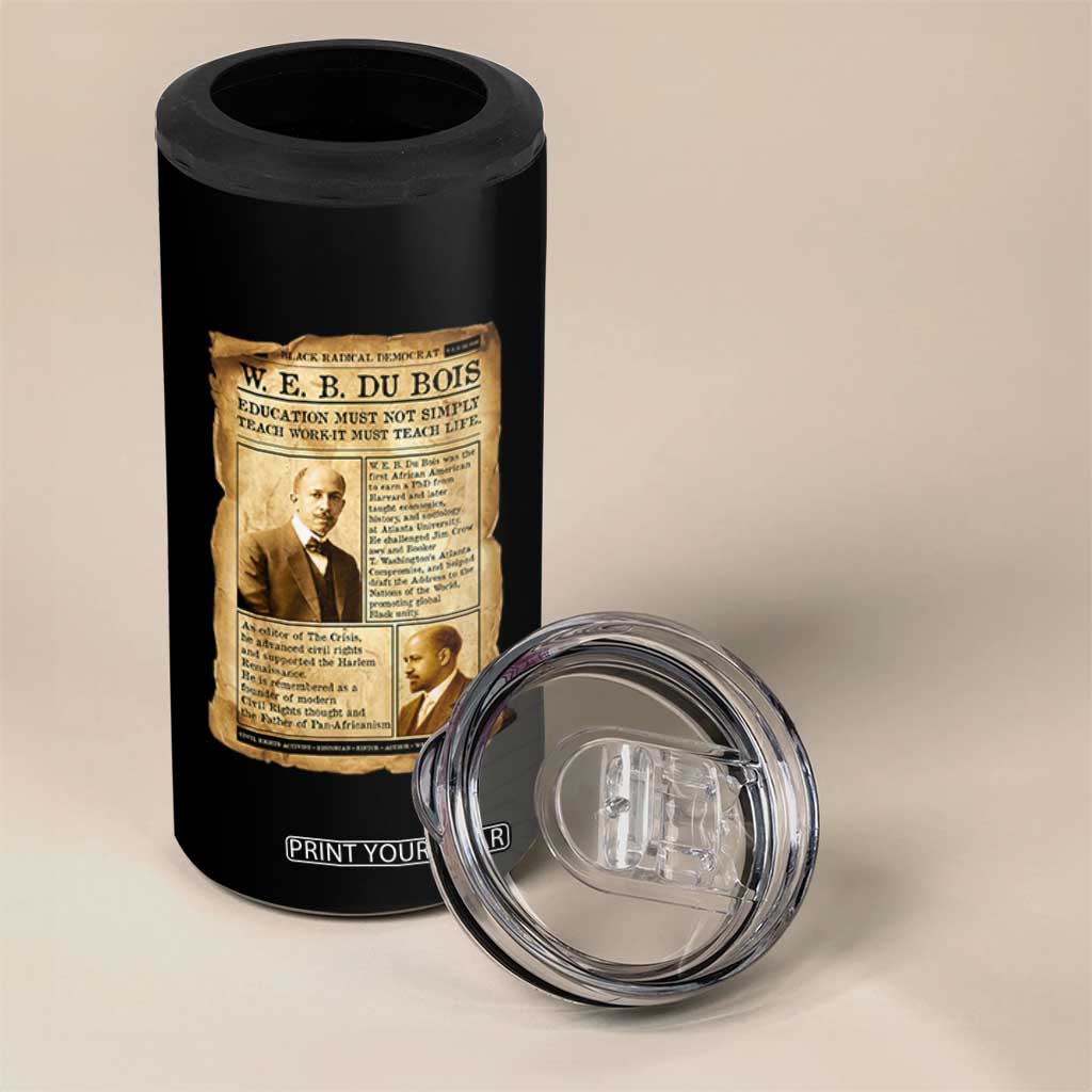 Vintage Newspaper W E B Du Bois 4 in 1 Can Cooler Tumbler African American Scholar TS12 Print Your Wear