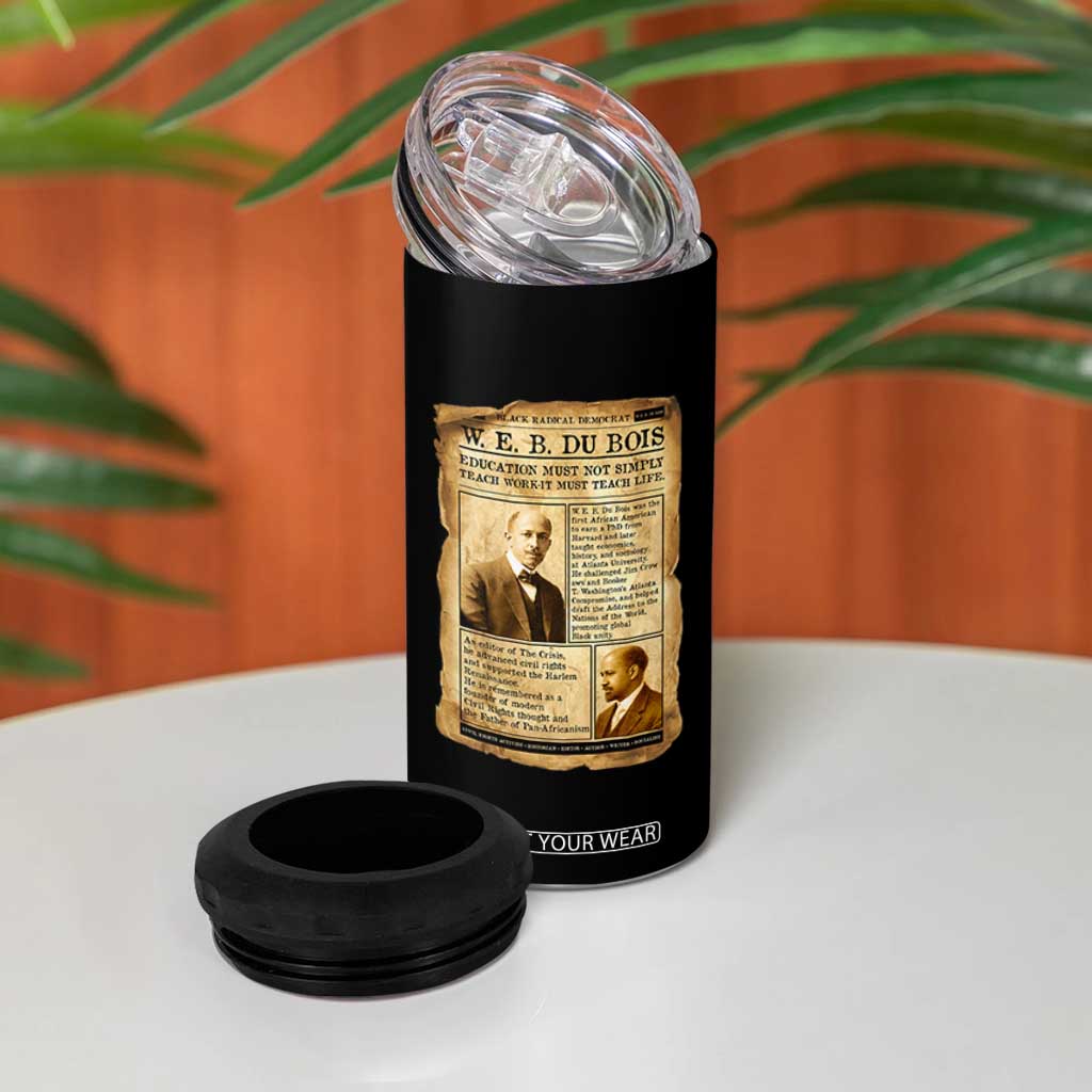 Vintage Newspaper W E B Du Bois 4 in 1 Can Cooler Tumbler African American Scholar TS12 Print Your Wear