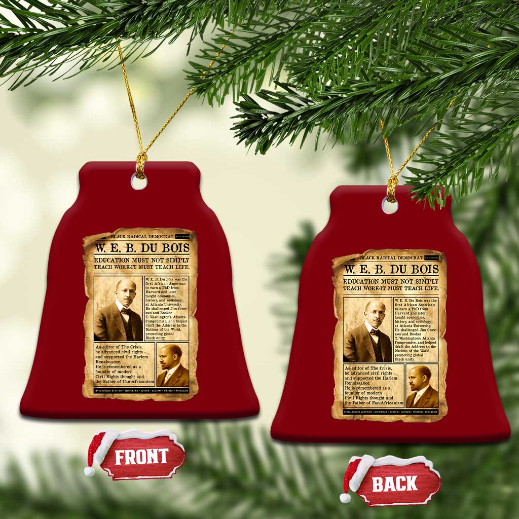 Vintage Newspaper W E B Du Bois Ceramic Ornament African American Scholar TS12 Print Your Wear