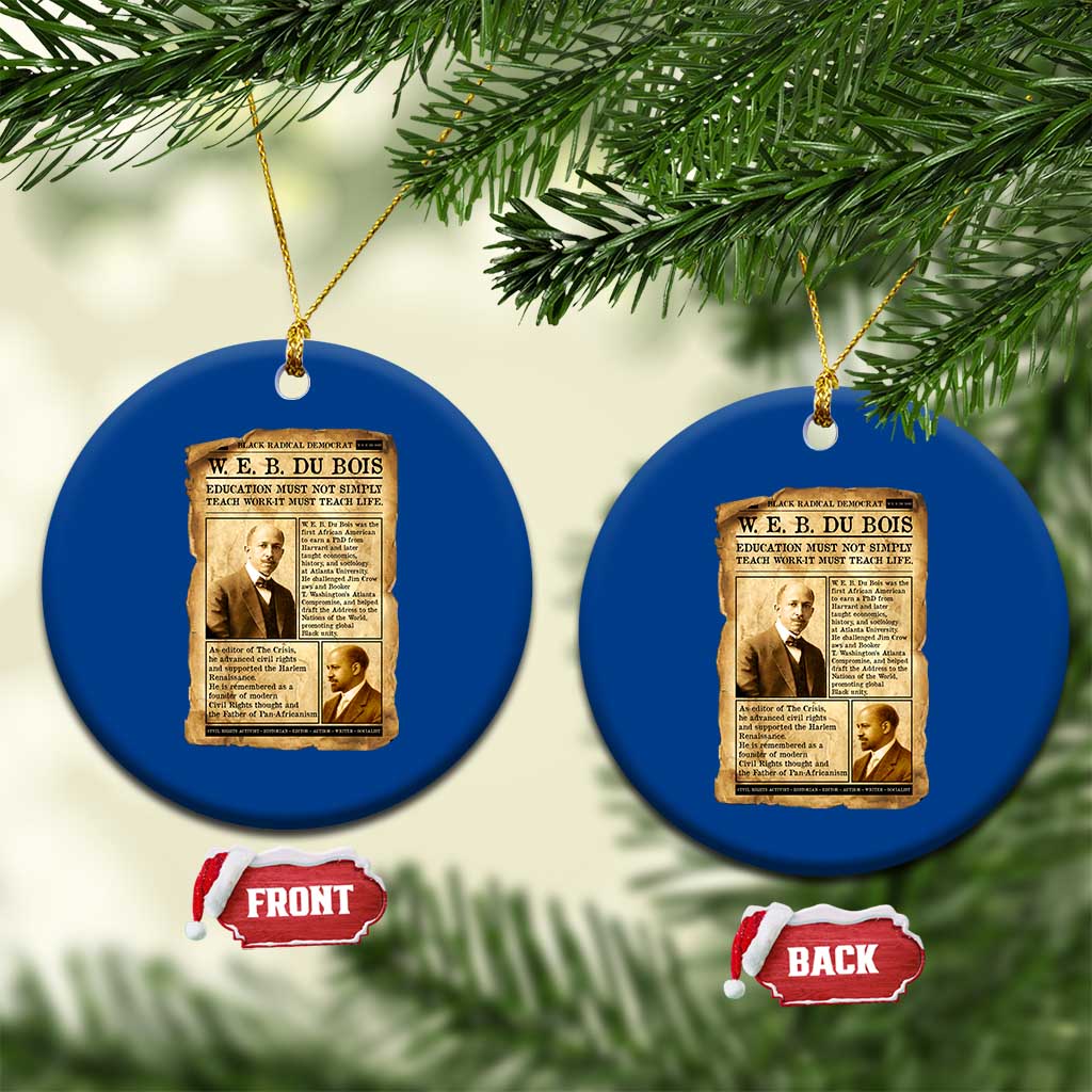 Vintage Newspaper W E B Du Bois Ceramic Ornament African American Scholar TS12 1pc Blue Print Your Wear