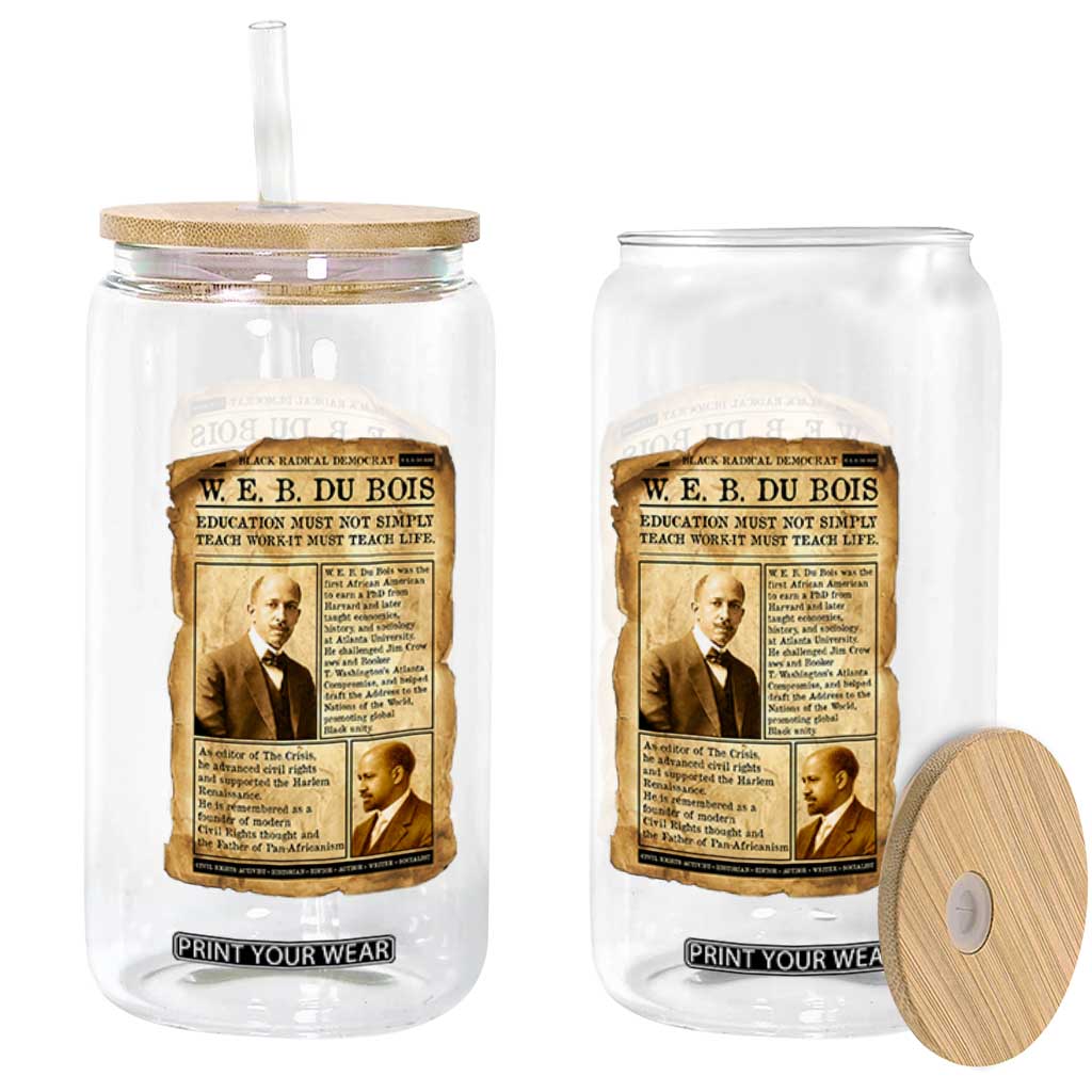 Vintage Newspaper W E B Du Bois Glass Can African American Scholar TS12 Print Your Wear