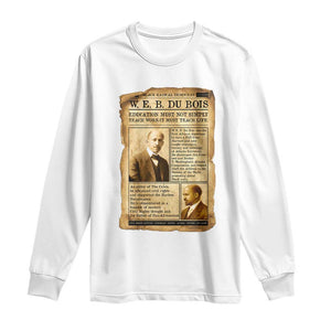 Vintage Newspaper W E B Du Bois Long Sleeve Shirt African American Scholar TS12 White Print Your Wear