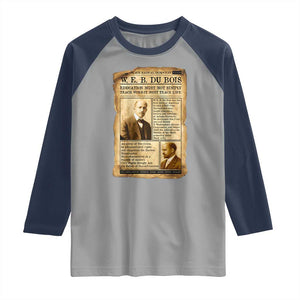 Vintage Newspaper W E B Du Bois Raglan Shirt African American Scholar TS12 Sport Gray Navy Print Your Wear