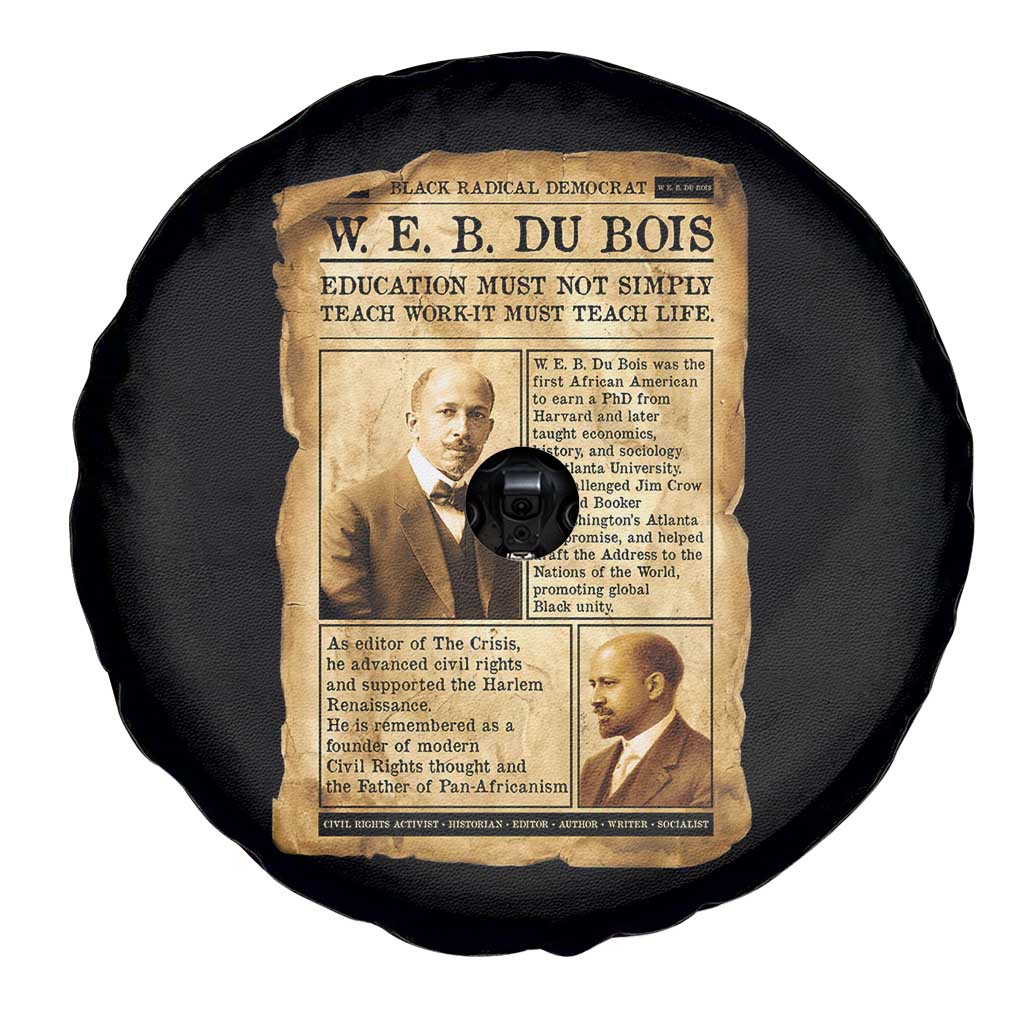 Vintage Newspaper W E B Du Bois Spare Tire Cover African American Scholar TS12 Print Your Wear