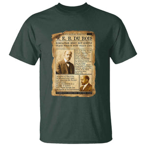 Vintage Newspaper W E B Du Bois T Shirt African American Scholar TS12 Dark Forest Green Print Your Wear