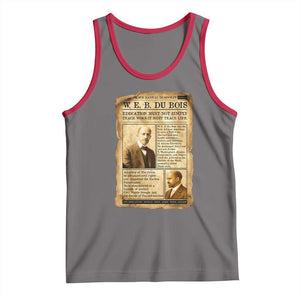Vintage Newspaper W E B Du Bois Tank Top African American Scholar TS12 Deep Heather Red Print Your Wear