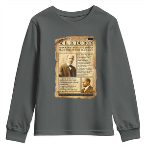 Vintage Newspaper W E B Du Bois Youth Sweatshirt African American Scholar TS12 Dark Heather Print Your Wear