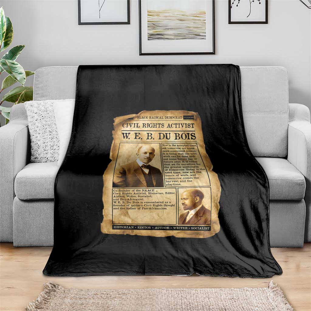 Vintage Newspaper W E B Du Bois Throw Blanket Civil Rights History TS12 Print Your Wear