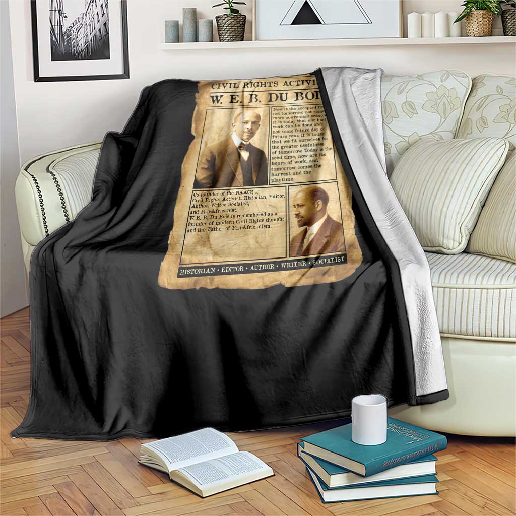 Vintage Newspaper W E B Du Bois Throw Blanket Civil Rights History TS12 Print Your Wear