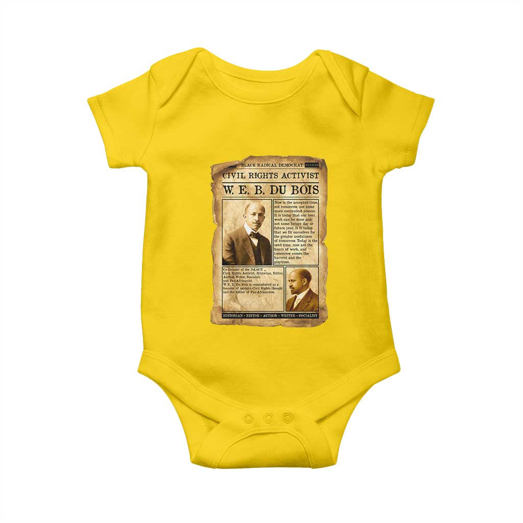 Vintage Newspaper W E B Du Bois Baby Onesie Civil Rights History TS12 Daisy Print Your Wear