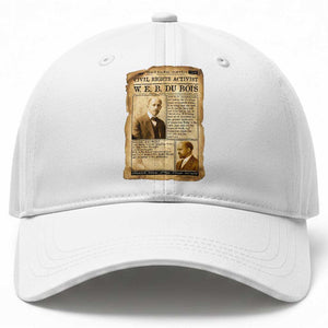 Vintage Newspaper W E B Du Bois Baseball Cap Civil Rights History TS12 Print Your Wear