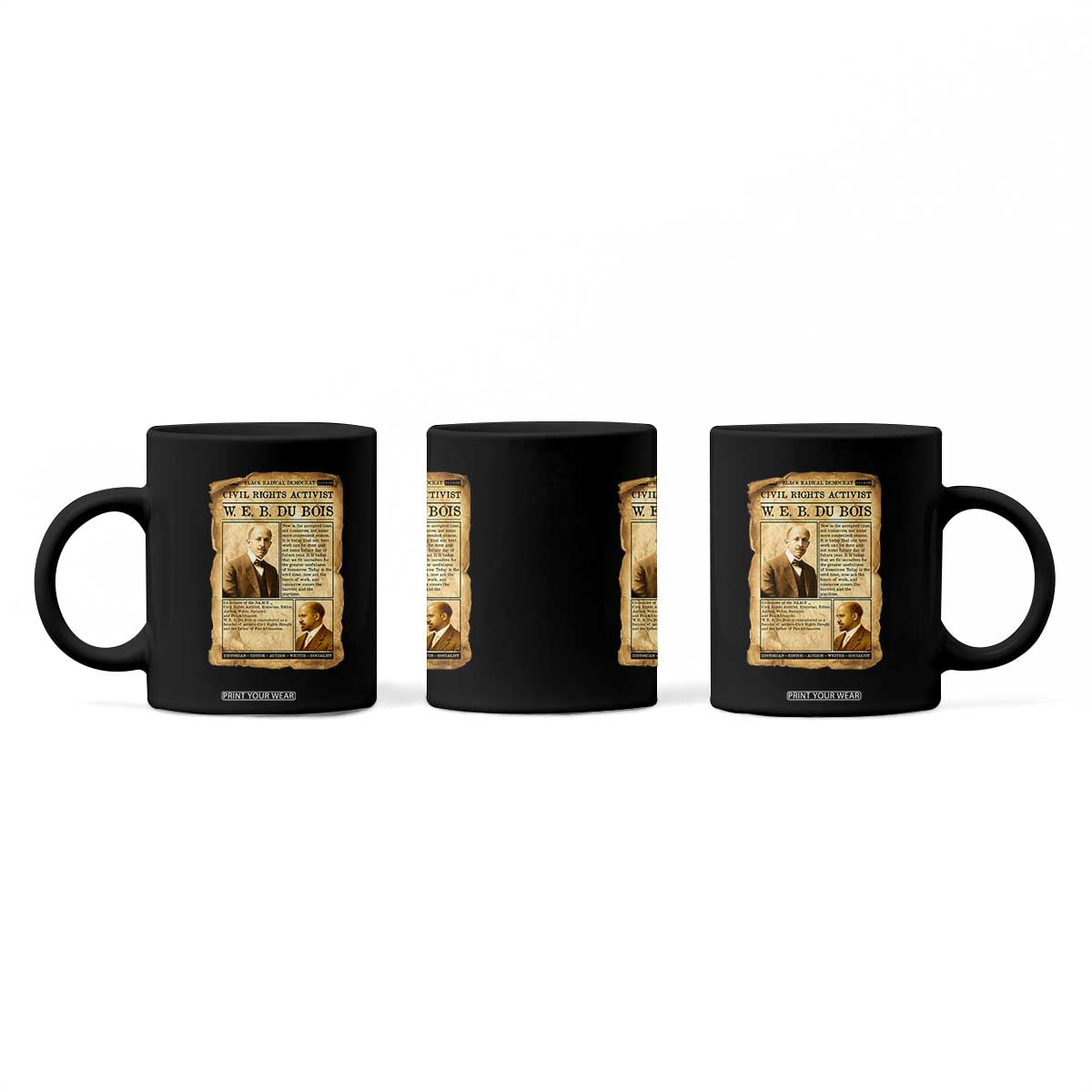 Vintage Newspaper W E B Du Bois Coffee Mug Civil Rights History TS12 Print Your Wear