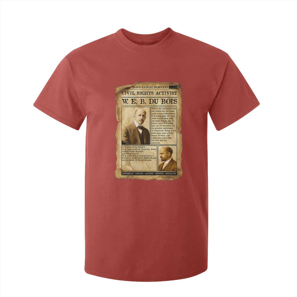 Vintage Newspaper W E B Du Bois T Shirt For Kid Civil Rights History TS12 Red Print Your Wear