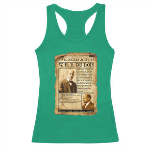 Vintage Newspaper W E B Du Bois Racerback Tank Top Civil Rights History TS12 Irish Green Print Your Wear