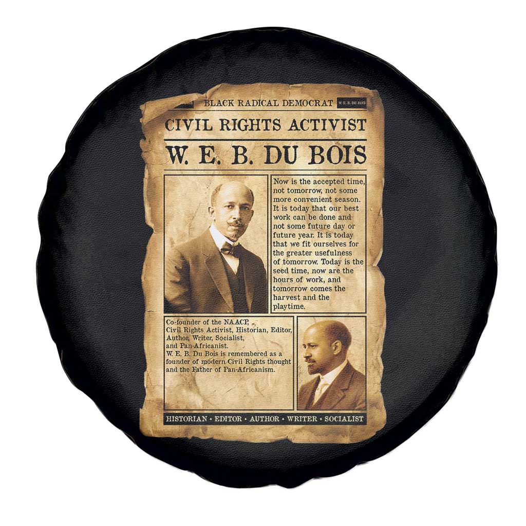Vintage Newspaper W E B Du Bois Spare Tire Cover Civil Rights History TS12 Print Your Wear