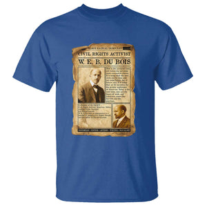 Vintage Newspaper W E B Du Bois T Shirt Civil Rights History TS12 Royal Blue Print Your Wear