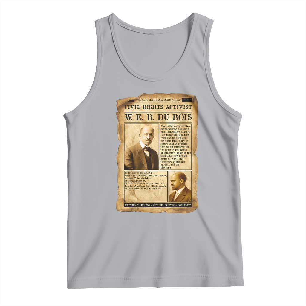 Vintage Newspaper W E B Du Bois Tank Top Civil Rights History TS12 Athletic Heather Print Your Wear