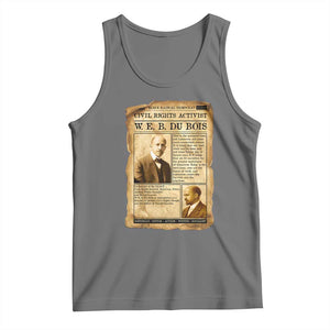 Vintage Newspaper W E B Du Bois Tank Top Civil Rights History TS12 Black Heather Print Your Wear