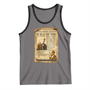 Vintage Newspaper W E B Du Bois Tank Top Civil Rights History TS12 Deep Heather Black Print Your Wear