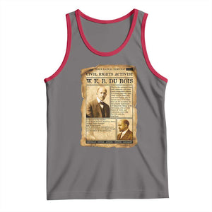 Vintage Newspaper W E B Du Bois Tank Top Civil Rights History TS12 Deep Heather Red Print Your Wear
