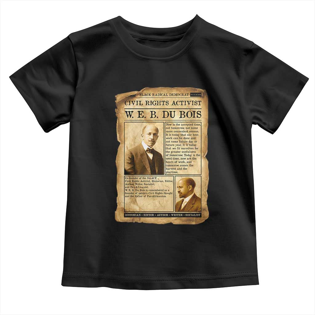 Vintage Newspaper W E B Du Bois Toddler T Shirt Civil Rights History TS12 Black Print Your Wear