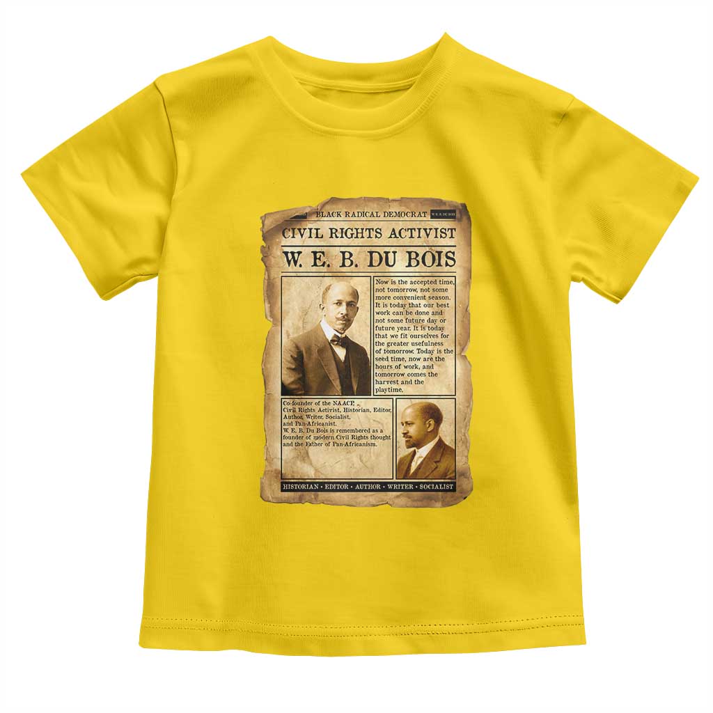 Vintage Newspaper W E B Du Bois Toddler T Shirt Civil Rights History TS12 Daisy Print Your Wear