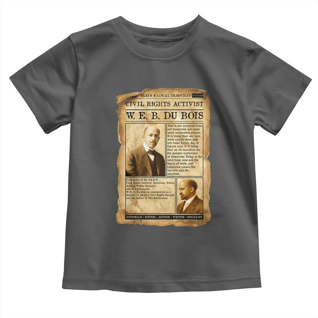 Vintage Newspaper W E B Du Bois Toddler T Shirt Civil Rights History TS12 Dark Heather Print Your Wear