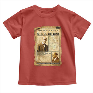 Vintage Newspaper W E B Du Bois Toddler T Shirt Civil Rights History TS12 Red Print Your Wear