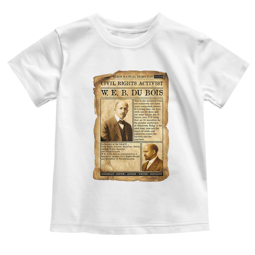 Vintage Newspaper W E B Du Bois Toddler T Shirt Civil Rights History TS12 White Print Your Wear