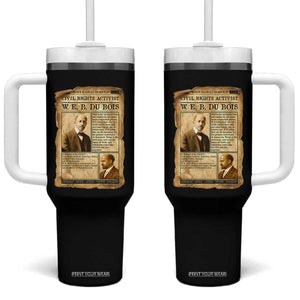Vintage Newspaper W E B Du Bois Tumbler With Handle Civil Rights History TS12 One Size: 40 oz Black Print Your Wear