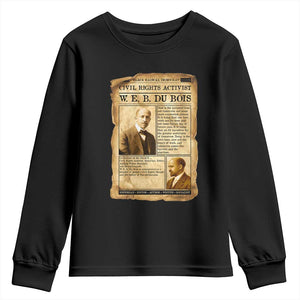 Vintage Newspaper W E B Du Bois Youth Sweatshirt Civil Rights History TS12 Black Print Your Wear