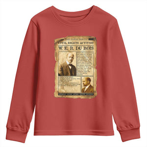 Vintage Newspaper W E B Du Bois Youth Sweatshirt Civil Rights History TS12 Red Print Your Wear